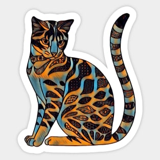 Fauvist Cat Sticker